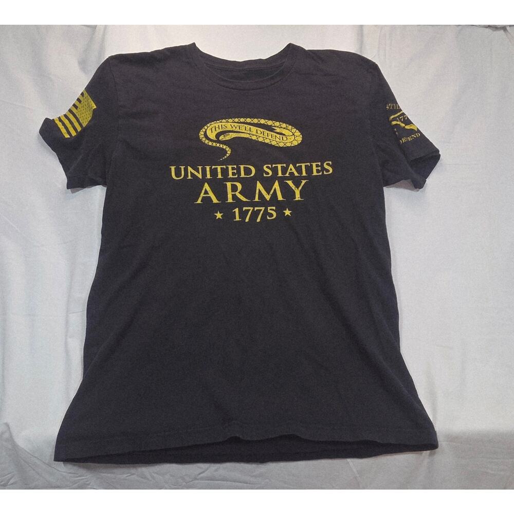 Grunt Style United States Army 1775 T Shirt Black Patriotic Graphic Tee Size L